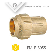 EM-F-B055 Spain Straight Single compression joint brass pipe fitting